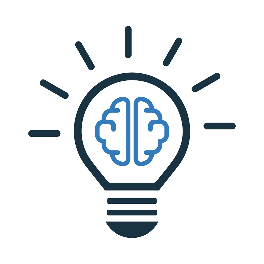 Brainstorming, creative idea icon design