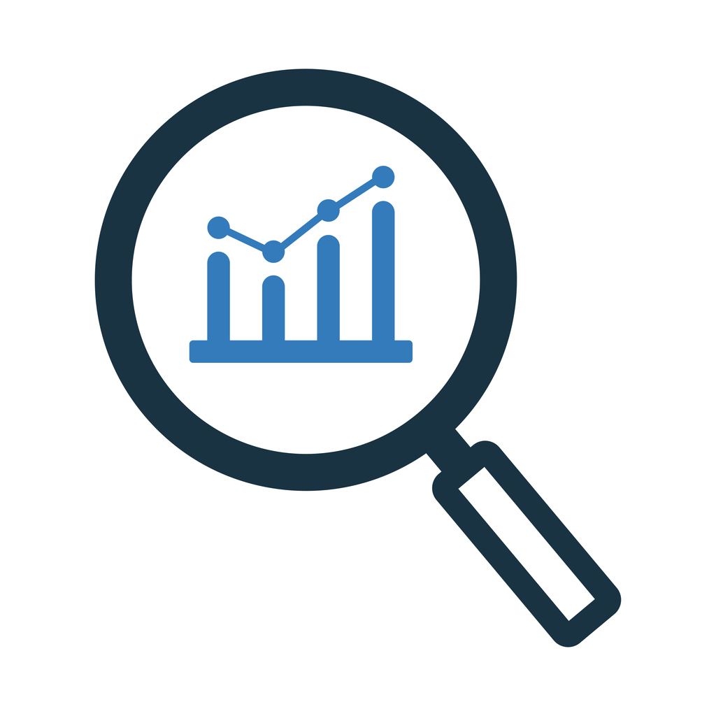 Market research icon / vector graphics